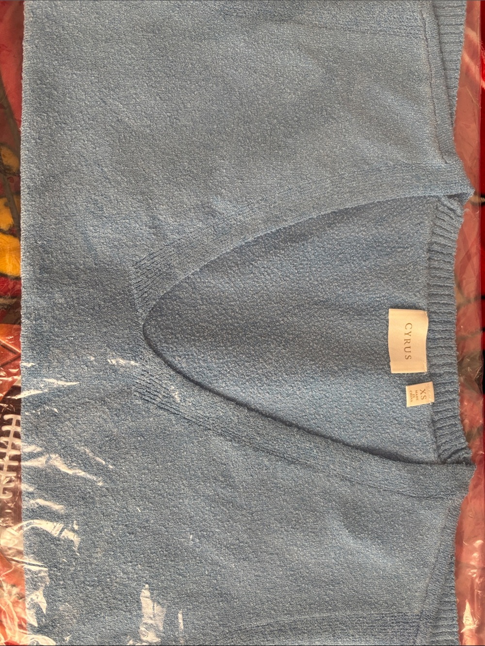 CYRUS Woman’s Light Blue V-Neck Tank Top